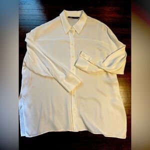 Zara oversized blouse, washable silk